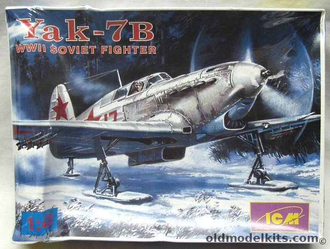 ICM 1/48 Yak-7B -  WWII Soviet Fighter - Hero Of The Soviet Union Cpt. A. Fedotov 169 IAP Summer 1942, 48032 plastic model kit